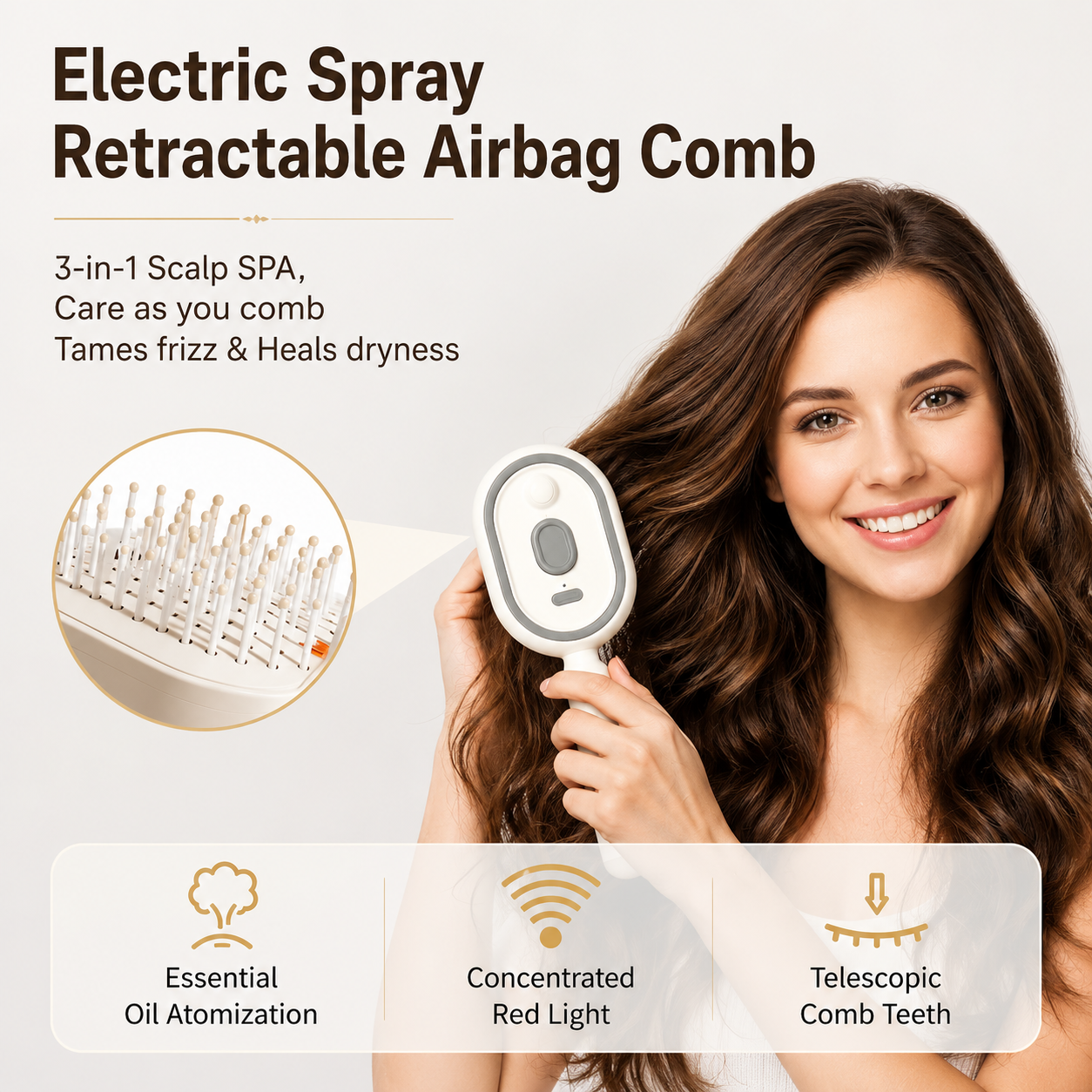 MistBrush Pro™ | Self-Cleaning Aromatherapy Hair Brush
